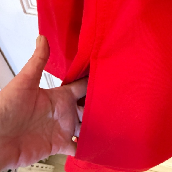 Escada Vibrant Luxury Red Pullover Hoodie XL New no Tags - Picture 6 of 12